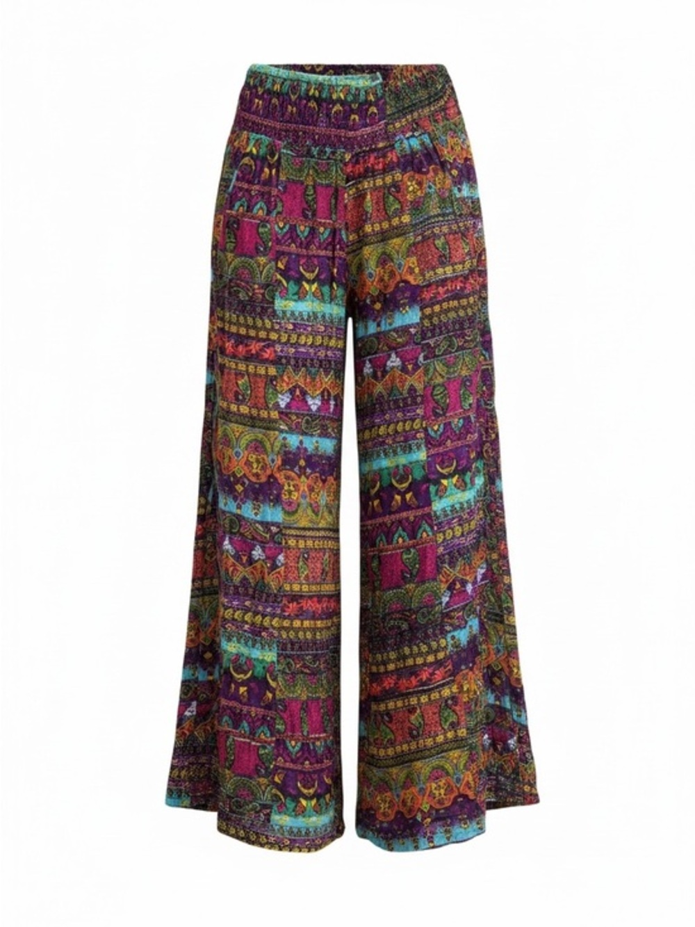 Nomad Multicolor Boho Wide-Leg Palazzo Pants